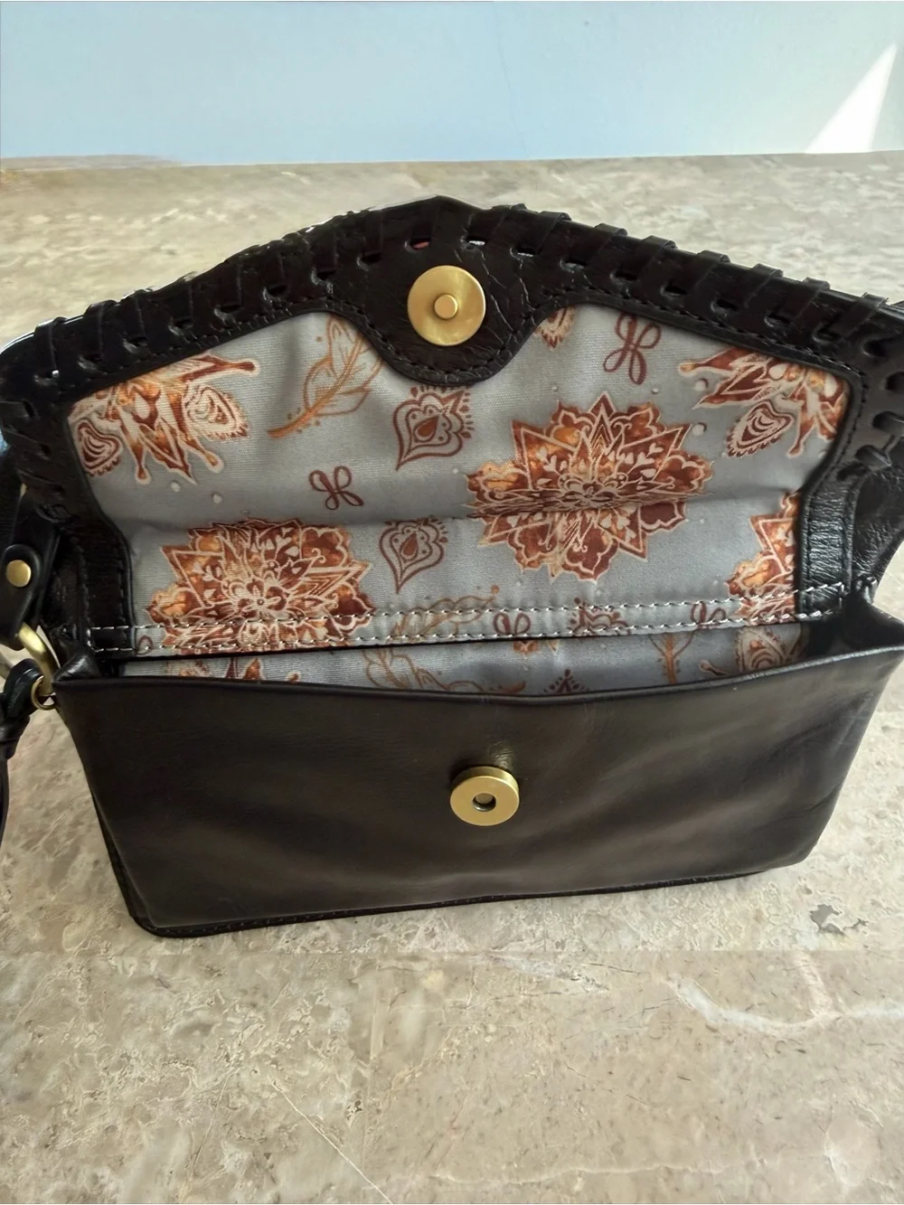 HOBO International Black Leather Belt Bag Fanny Pack Waist Bag Organizer 7”
